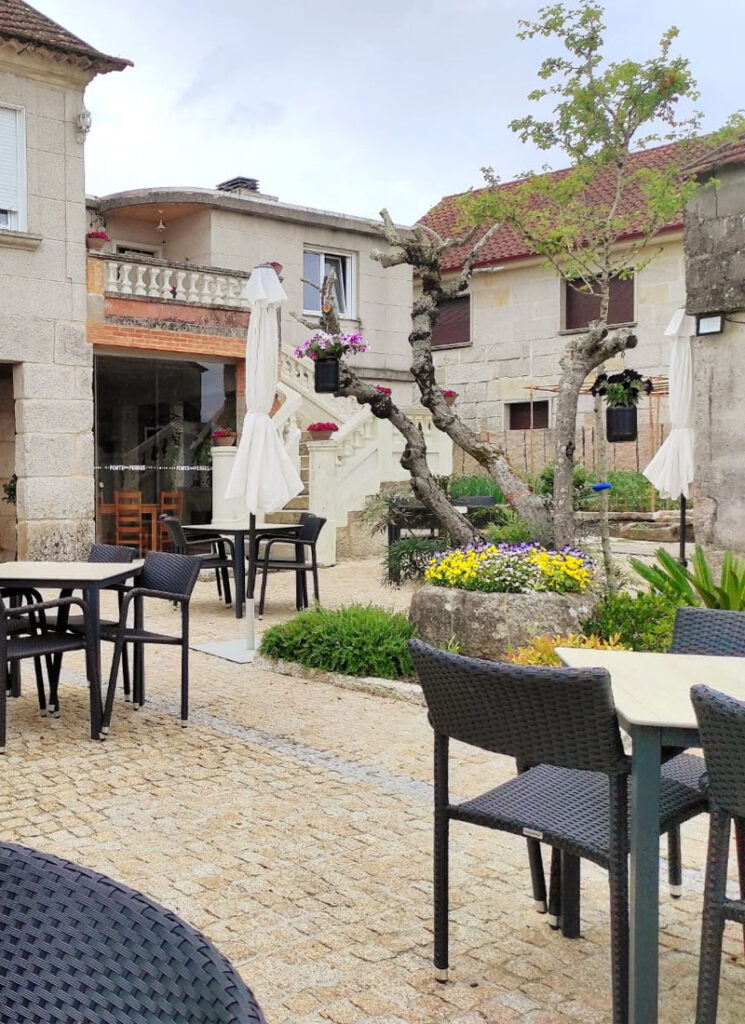 terraza exterior en Ponte das Febres